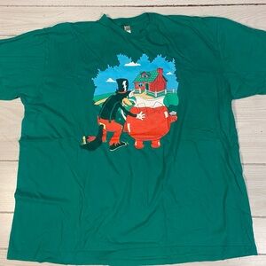 KOOL-AID MAN & THREE LITTLE PIGS -MENS T-Shirt 3X Green Pre Owned 

#910